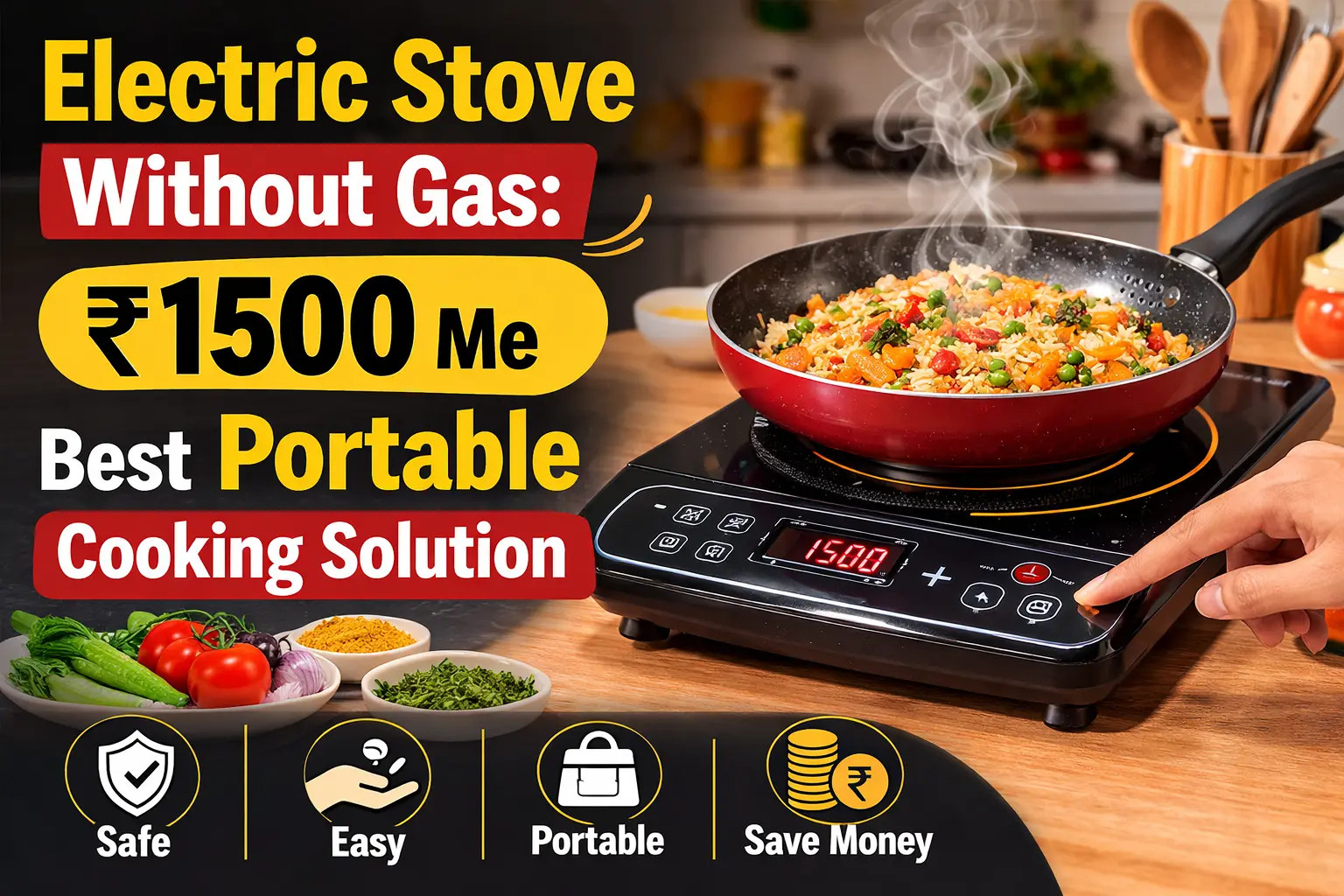 Electric Stove Without Gas: ₹1500 Me Best Portable Cooking Solution ...