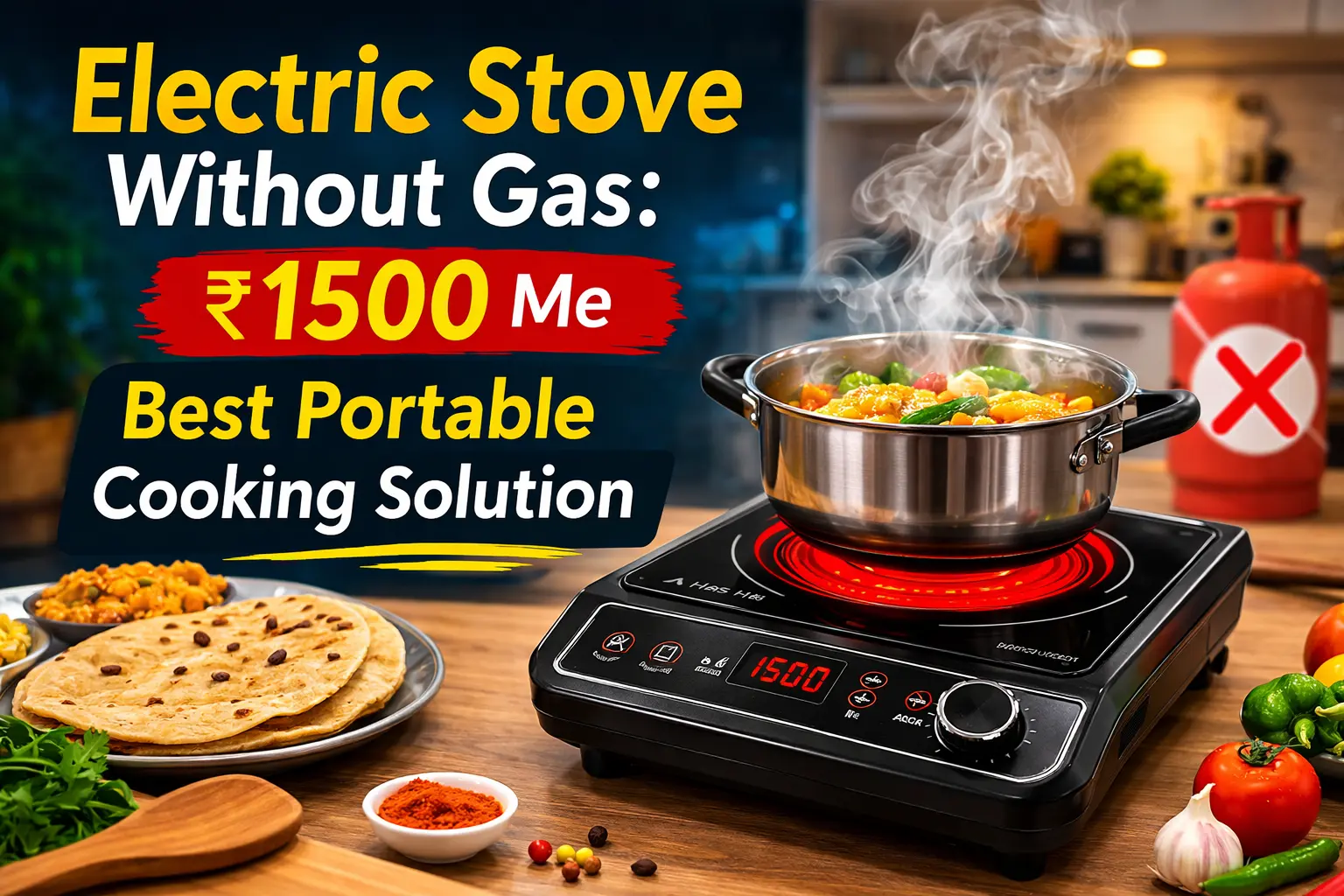 Electric Stove Without Gas ₹1500 Me Best Portable Cooking Solution