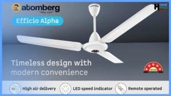 Atomberg Efficio Alpha Review (Hindi, 2025): 1200mm BLDC Ceiling Fan with Remote — Features, Pros, Cons, Verdict