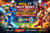 West Indies Cricket Team vs India National Cricket Team – Match Scorecard, Toss, Timeline & T20 World Cup Trend (2026)