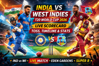 West Indies Cricket Team vs India National Cricket Team – Match Scorecard, Toss, Timeline & T20 World Cup Trend (2026)